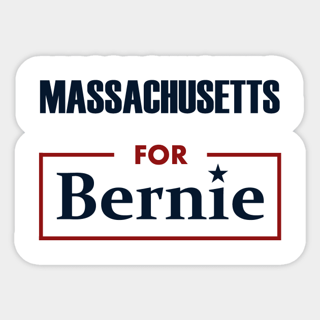 Massachusetts for Bernie Sticker by ESDesign